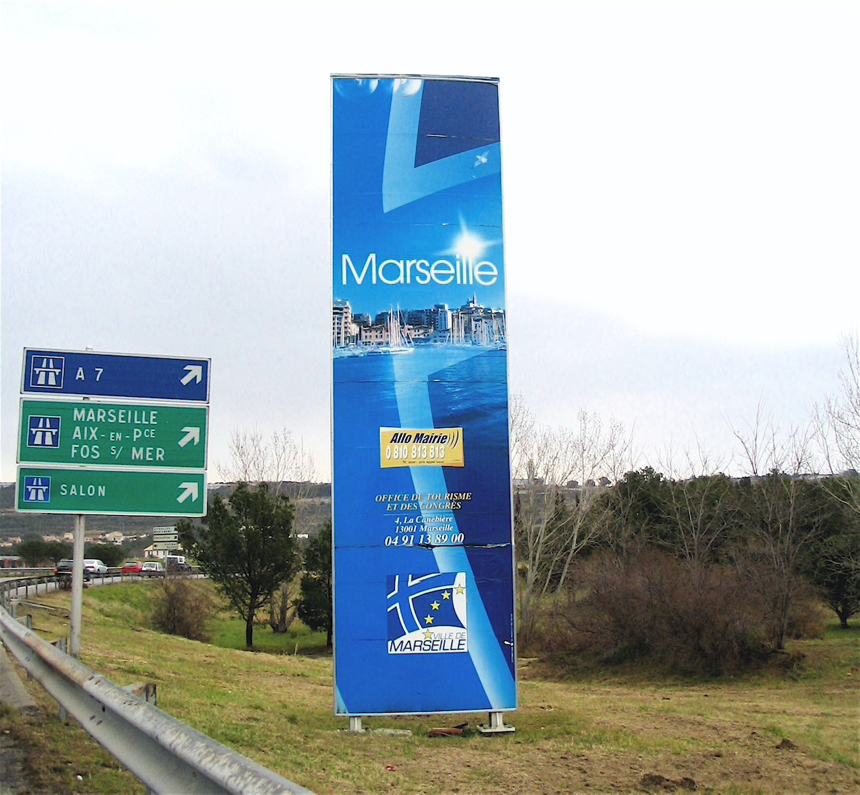 Totem Signalétique MArseille Autoroute MEDIAK